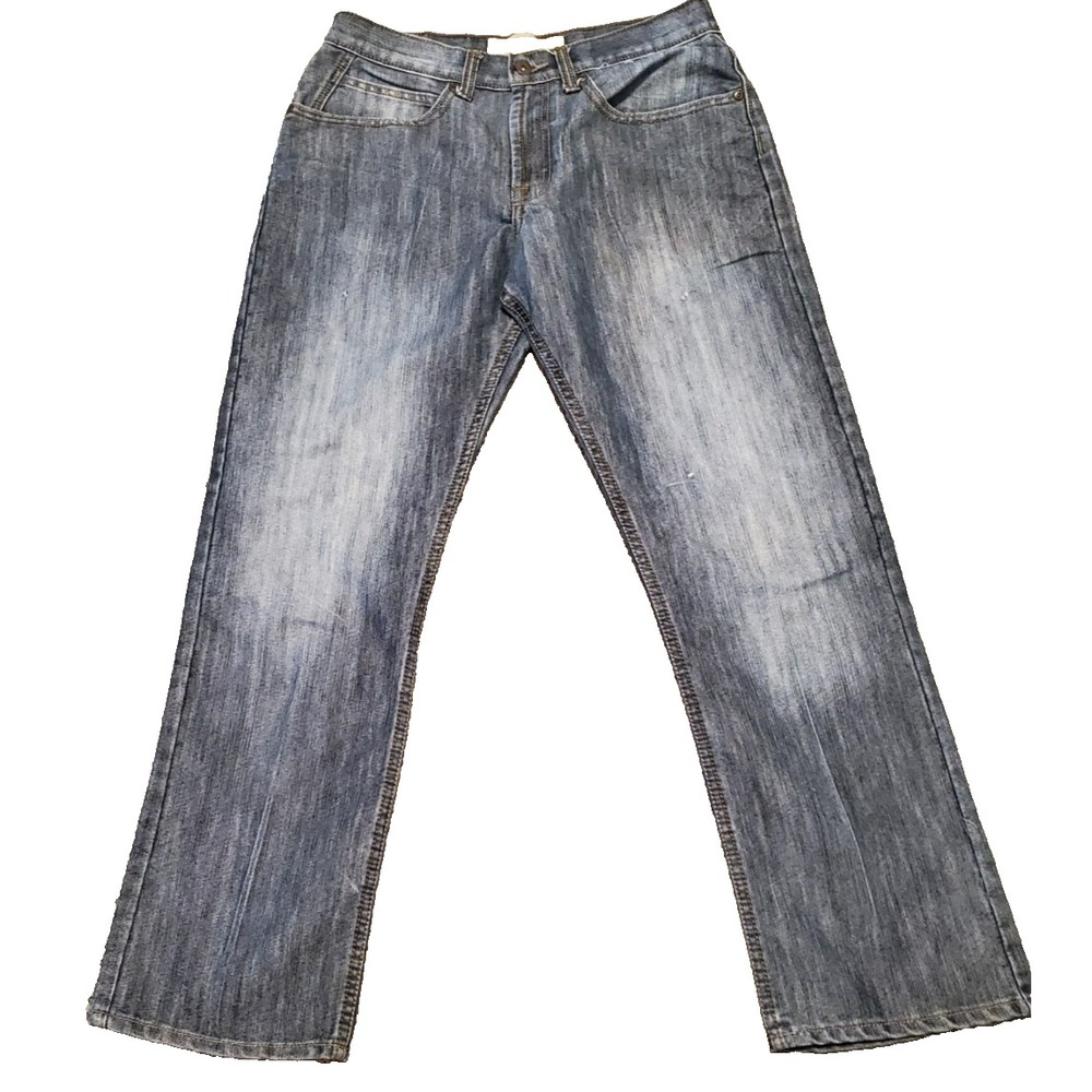 Wrangler‎ Slim Straight 31X30 Distressed Denim Jeans RN130273